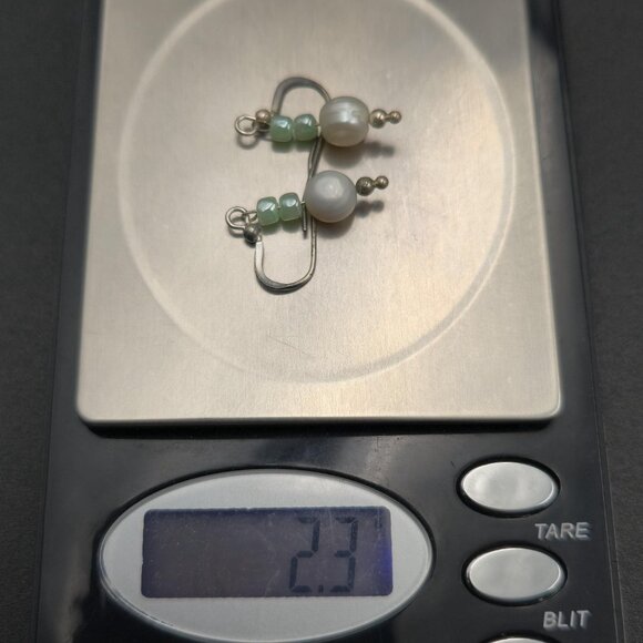 Silver Plated Genuine Pearl And Beaded Earrings A6500 - Picture 5 of 5